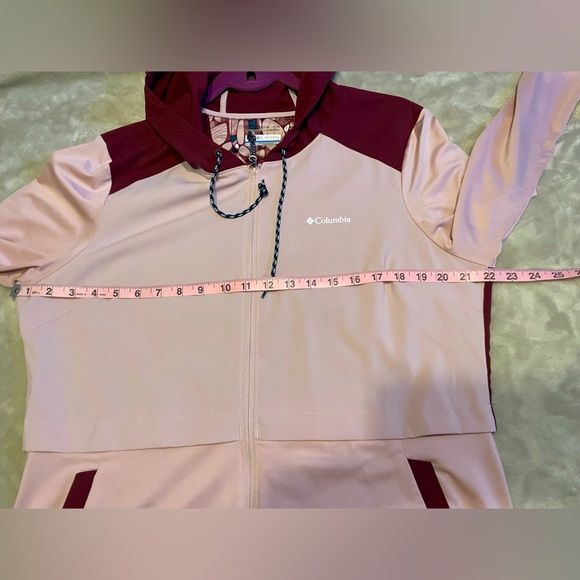 Columbia Omni-wick Vestavia Hills Full Zip Pink Lightweight Hoodie Jacket Sz L - Picture 8 of 11